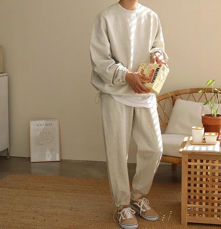 [Korean Style] 4 Colors Casual Drawstring 2 Pieces Sets