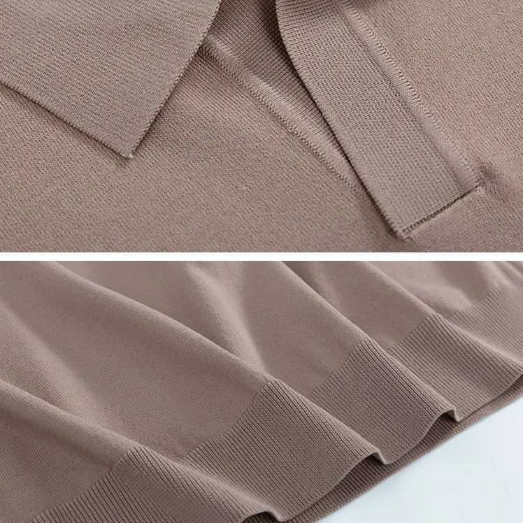 [Korean Style] 4 Colors Knitted Lapel Polo Shirts