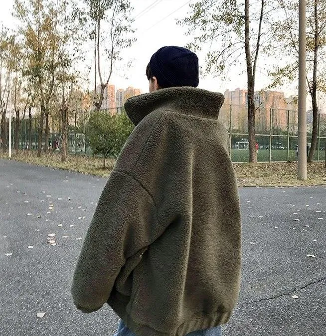 [Korean Style] Brick Wool Fleeced OverJacket