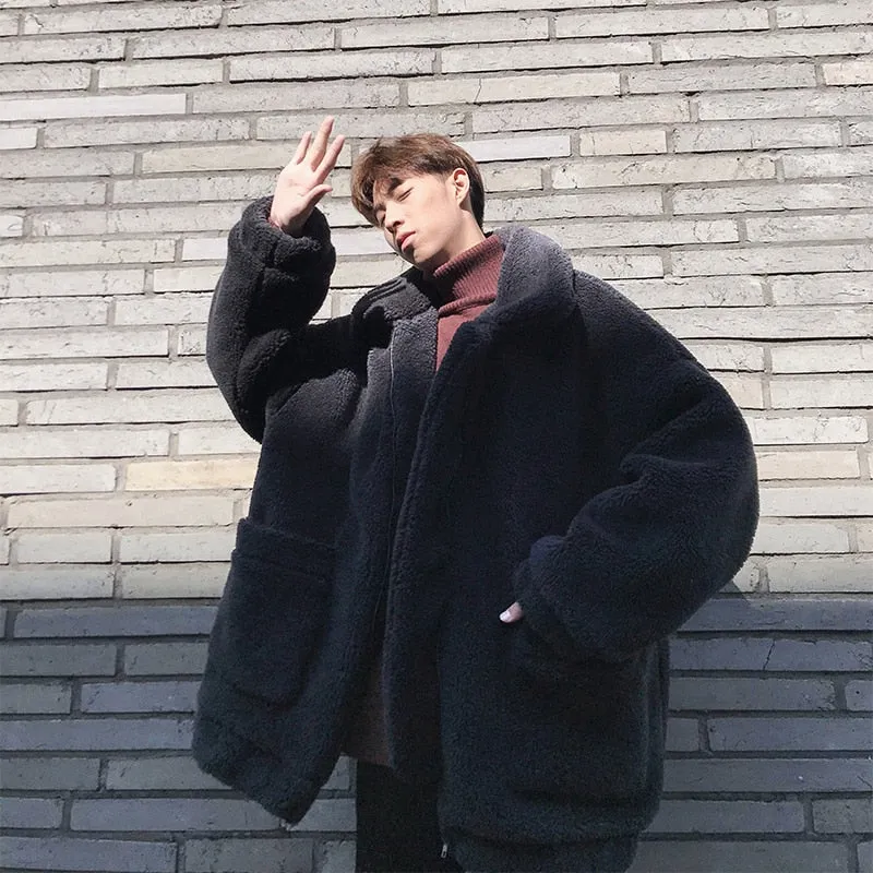 [Korean Style] Brick Wool Fleeced OverJacket