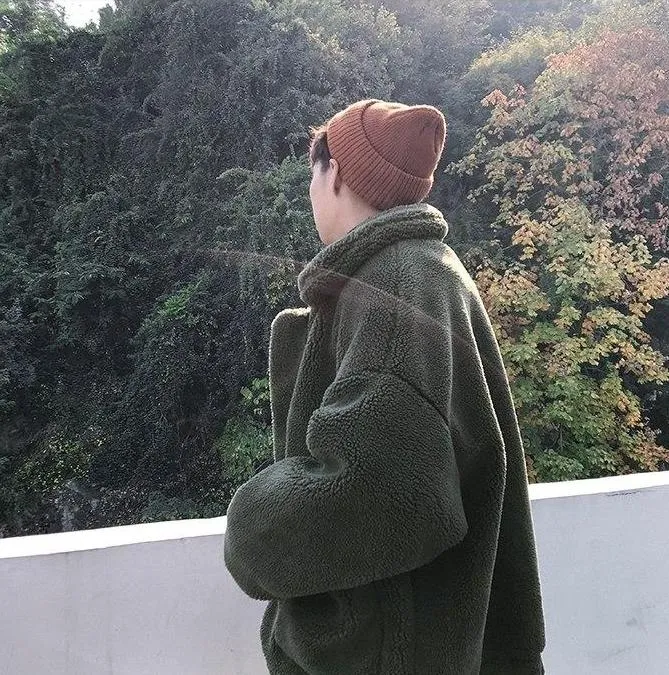 [Korean Style] Brick Wool Fleeced OverJacket