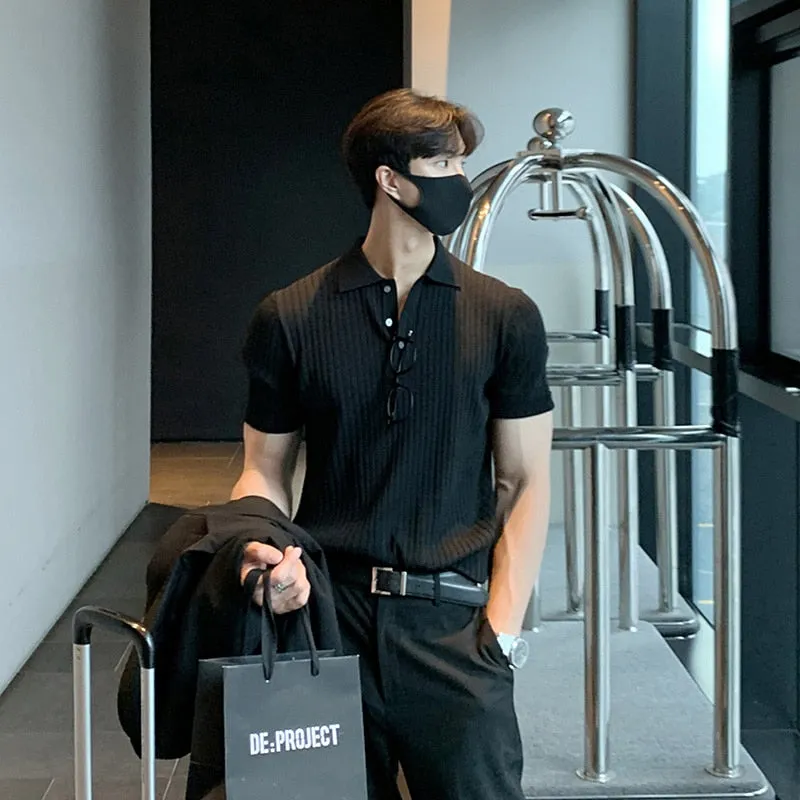 [Korean Style] Casual Lapel Polo Shirts