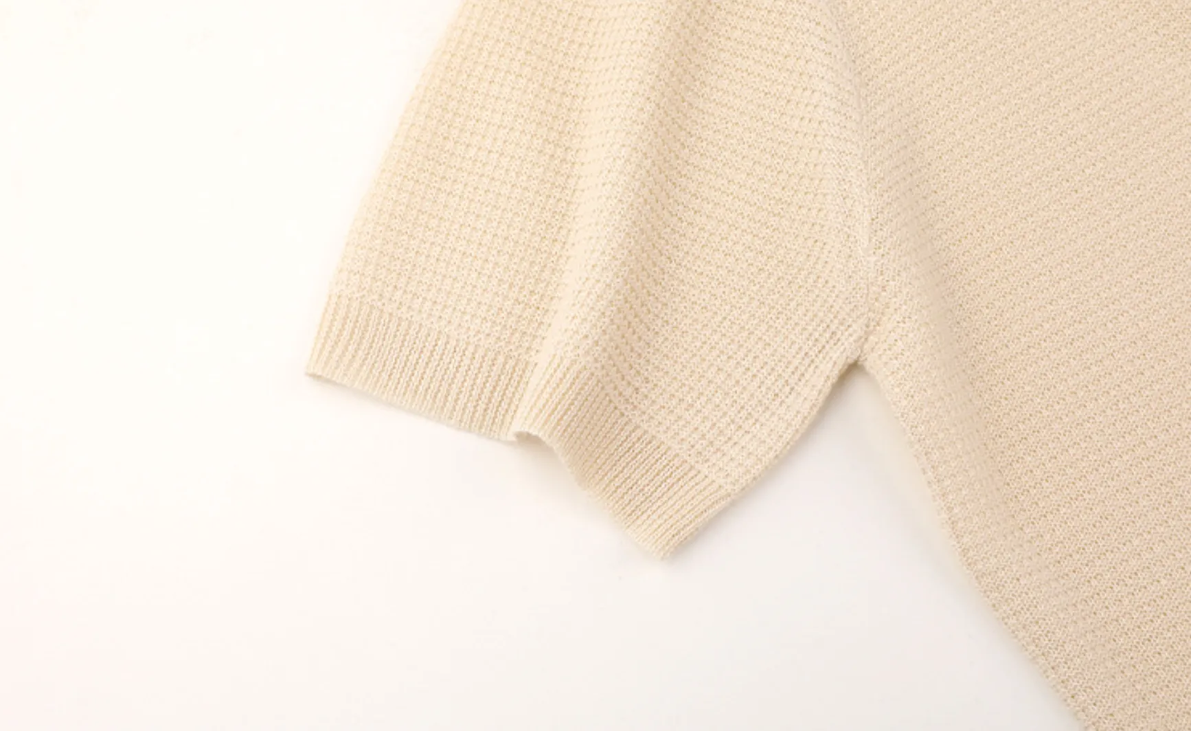 [Korean Style] Contrast Color Navy Collar Short Sleeve Knit Top