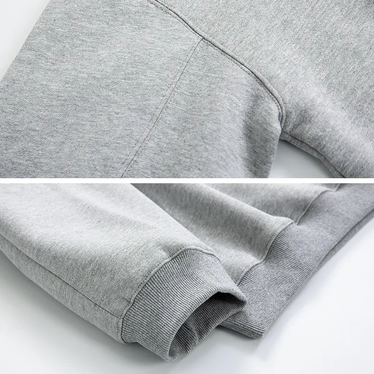 [Korean Style] Gray Solid V-neck Sweatshirts