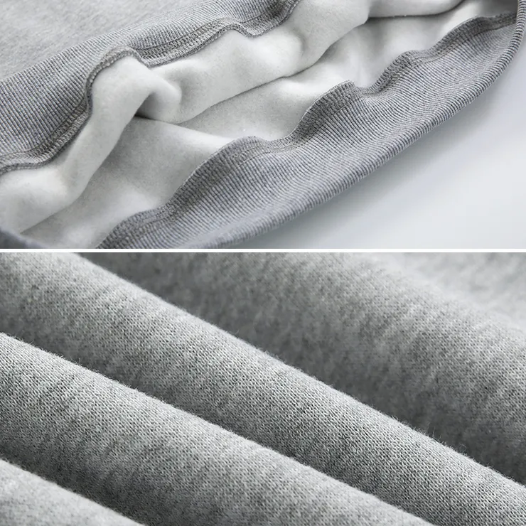 [Korean Style] Gray Solid V-neck Sweatshirts