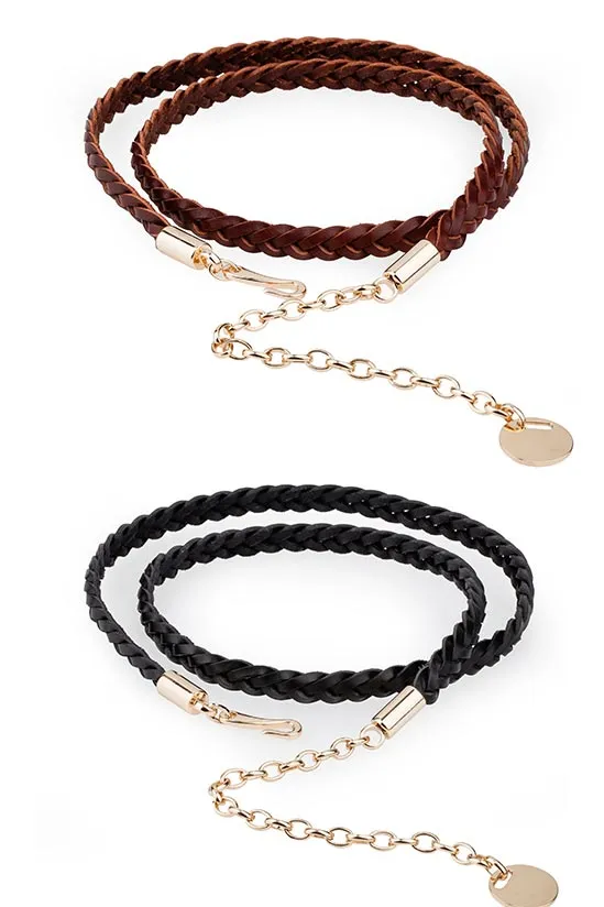 Korean version small belt braid belt waist chain rope decoration YD006