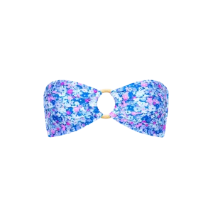 Kulani Kinis Strapless Bandeau Bikini Top - Purple Pearls