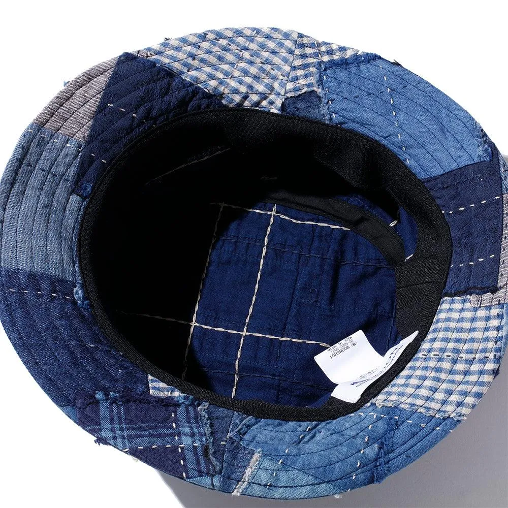KUON Boro Bucket Hat Navy