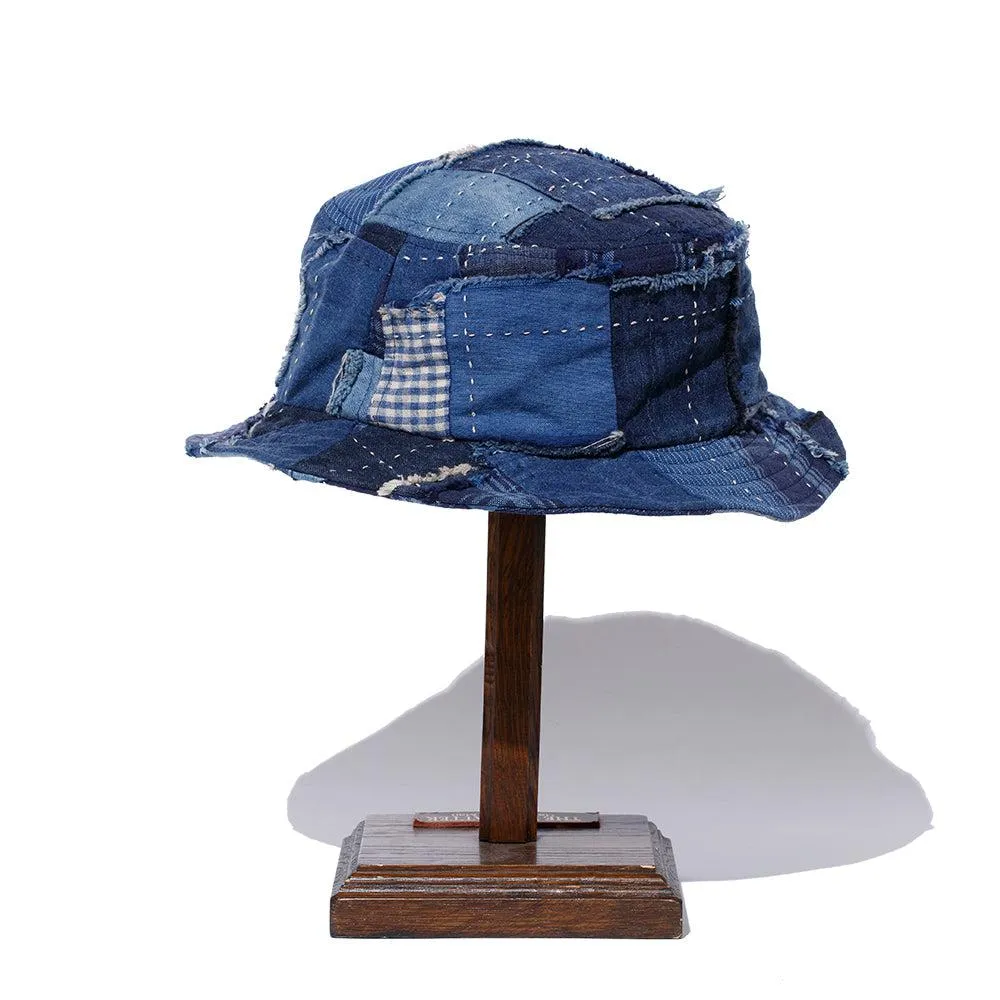 KUON Boro Bucket Hat Navy