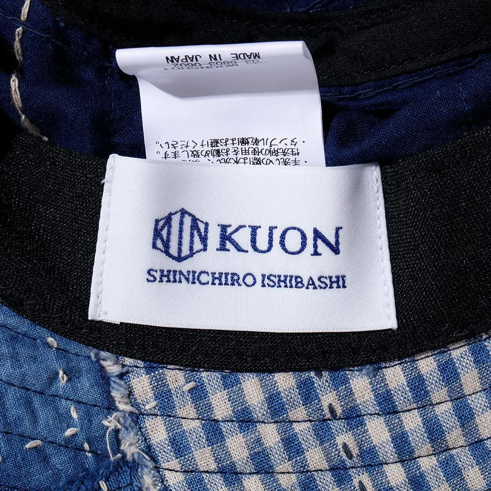 KUON Boro Bucket Hat Navy