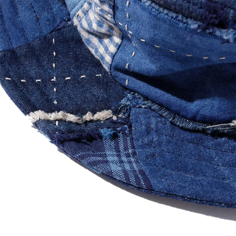 KUON Boro Bucket Hat Navy
