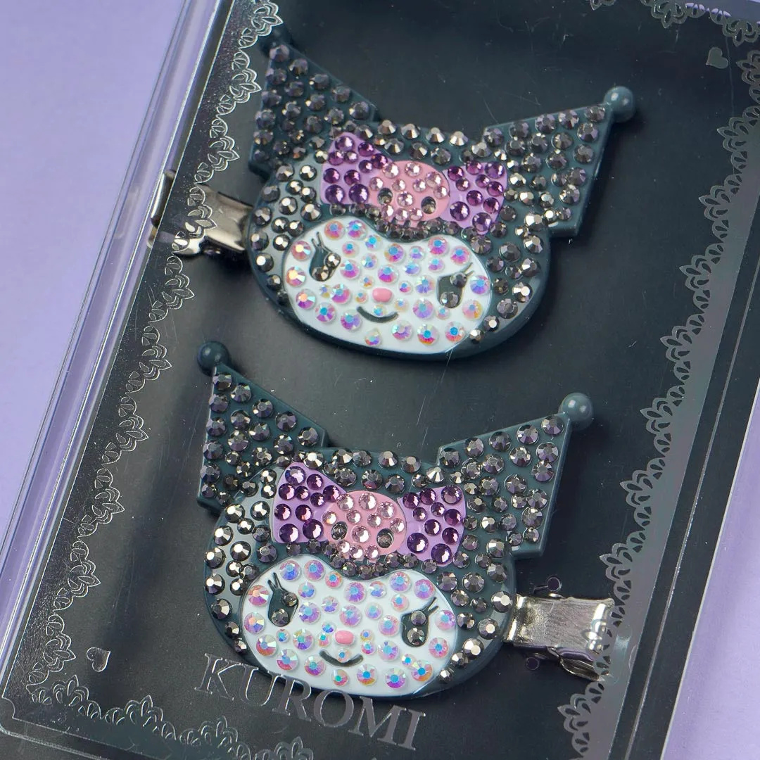 Kuromi Bejeweled Hair Clip Set - 2 pcs