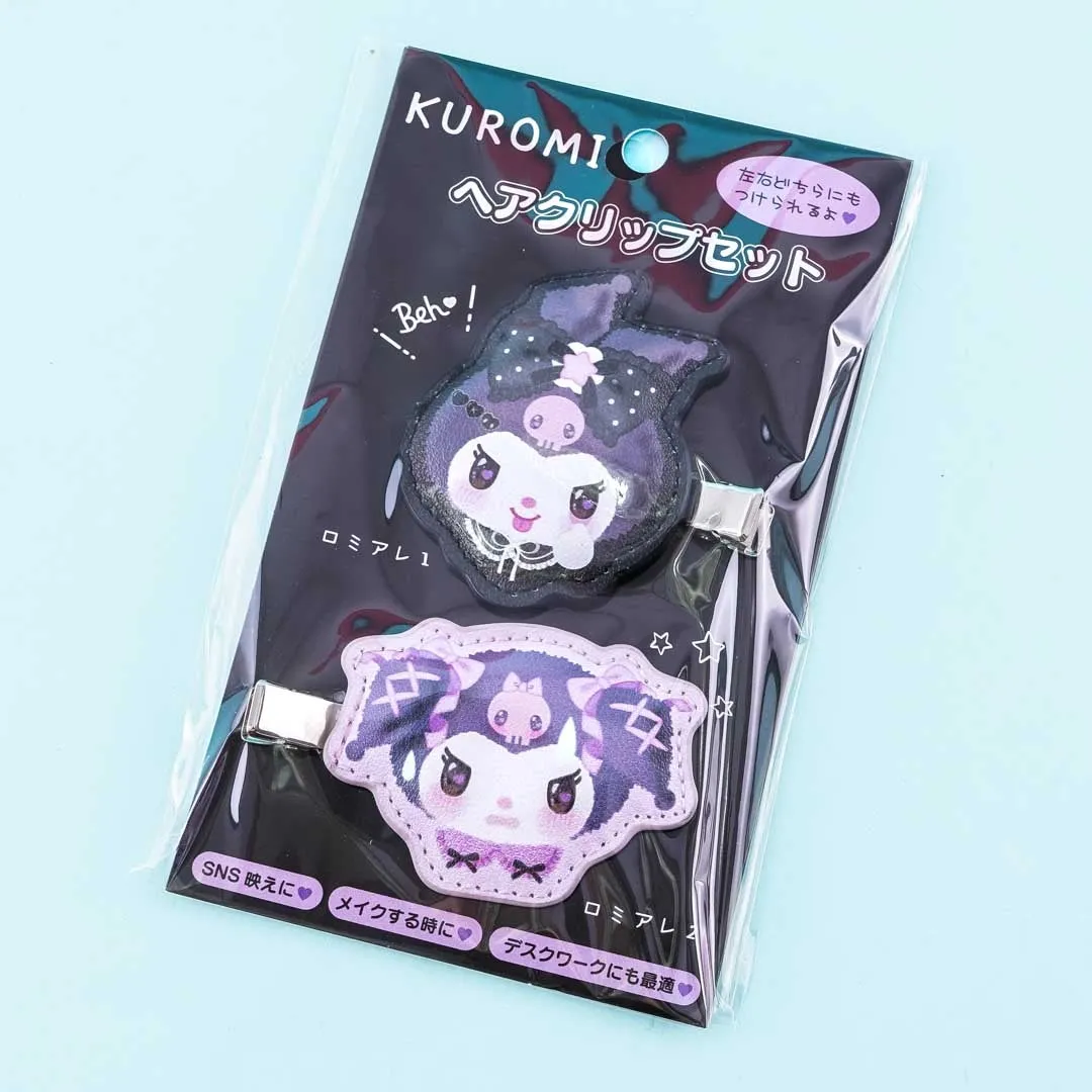 Kuromi Naughty Faces Hair Clip Set