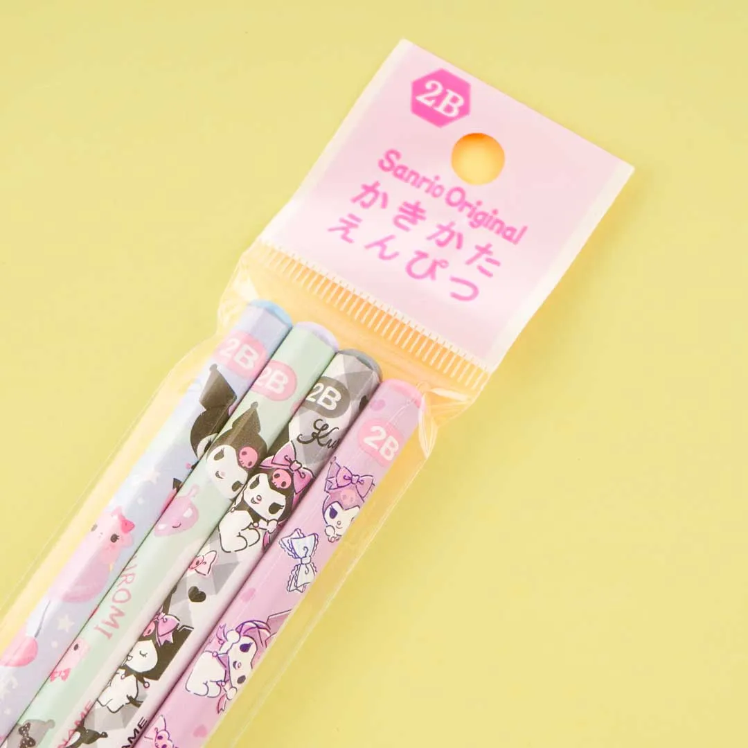 Kuromi Pastel Dreams 2B Pencil Set - 4 pcs
