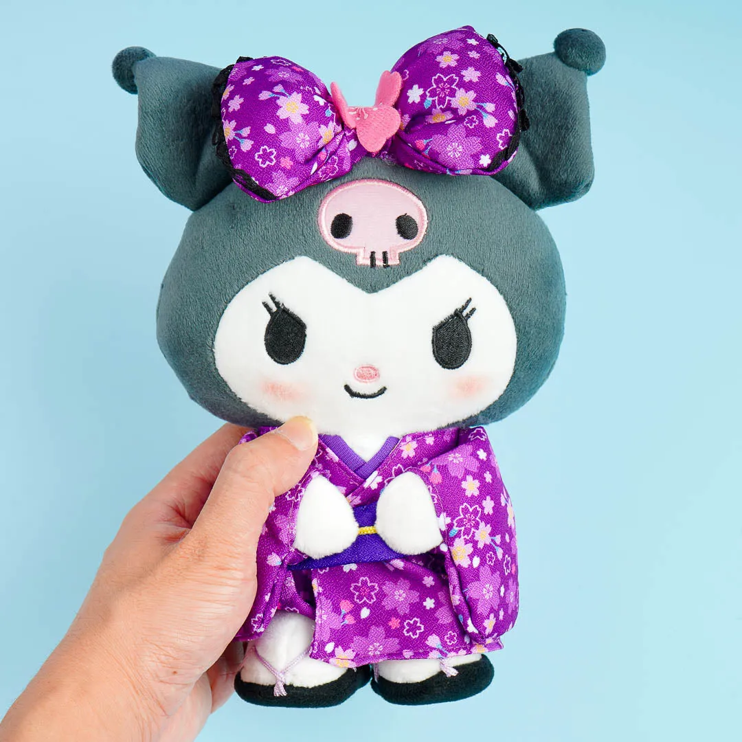 Kuromi Sakura Kimono Blushing Plushie - Medium