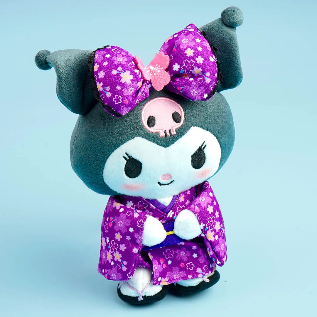 Kuromi Sakura Kimono Blushing Plushie - Medium
