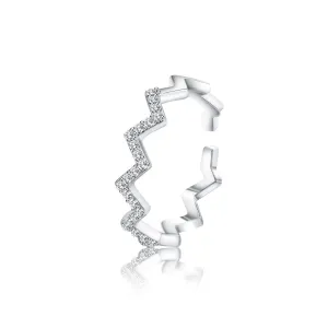 Kyerlyn Silver/Gold Opening Wave Pattern Rings