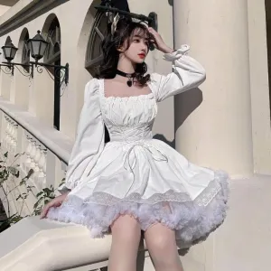 La Belle    Dress and Petticoat Skirt  Kawaii Academia Y2K Cottagecore Coquette Fairycore Dollette Princesscore Bottoms