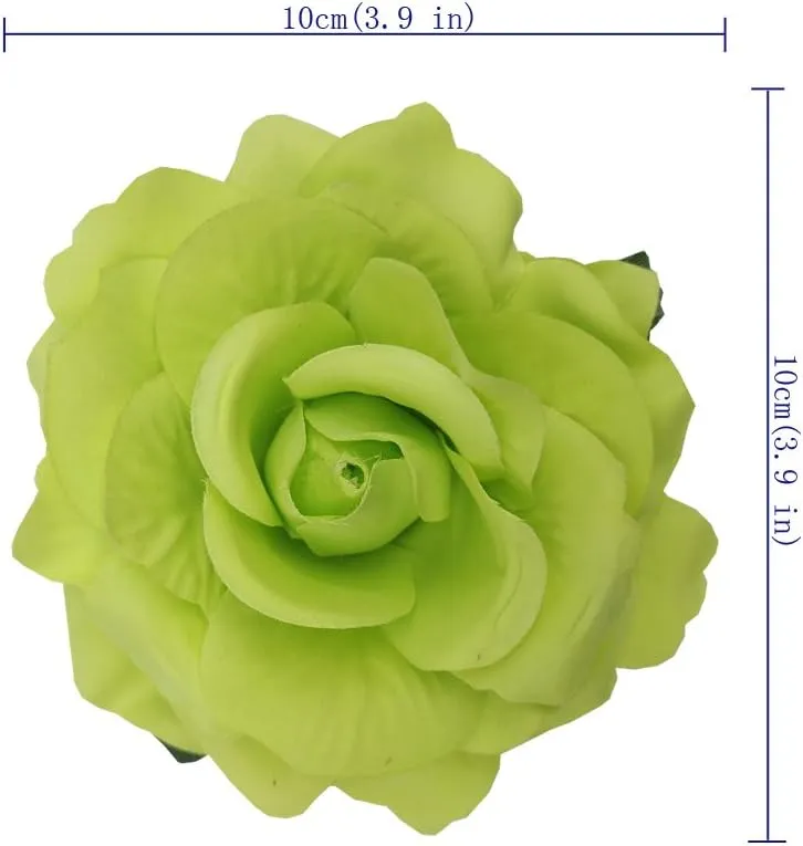 La Homein Sanrich 4pcs/Pack Fabric Rose Hair Flowers Clips Mexican Hair Flowers Hairpin Brooch Headpieces