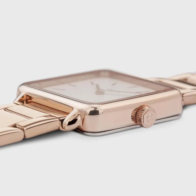 La Tétragone Steel White Pearl, Rose Gold Colour 28,5 mm -CL60027S
