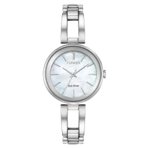 Ladies' Citizen Eco-Drive Axiom Mother of Pearl Bracelet Watch | 28mm | EM0630-51D