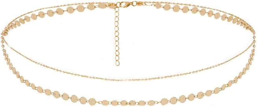 Ladies' Minimalist Sequin Double-Layer Waist Chain Body Chain Waist Chain Accessory