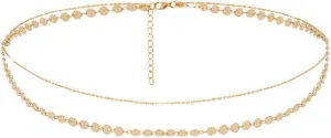 Ladies' minimalist sequin double-layer waist chain body chain waist chain accessory