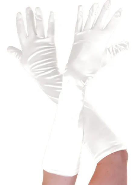 Ladies Plain Satin Long Gloves