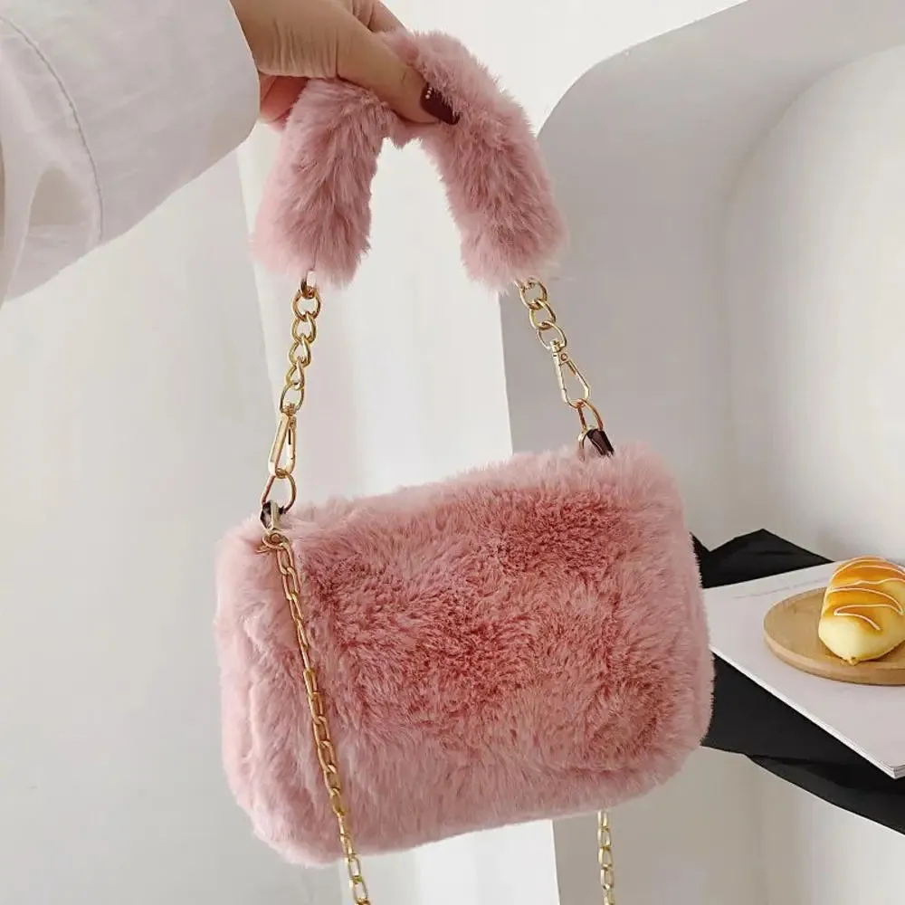 Lady Glams Faux Fur Handbag - Elevate Your Style with Plush Sophistication