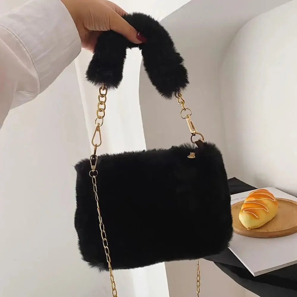 Lady Glams Faux Fur Handbag - Elevate Your Style with Plush Sophistication