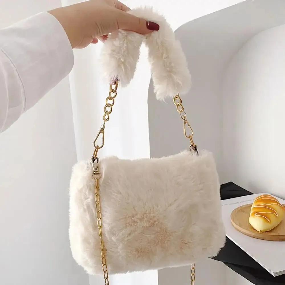 Lady Glams Faux Fur Handbag - Elevate Your Style with Plush Sophistication