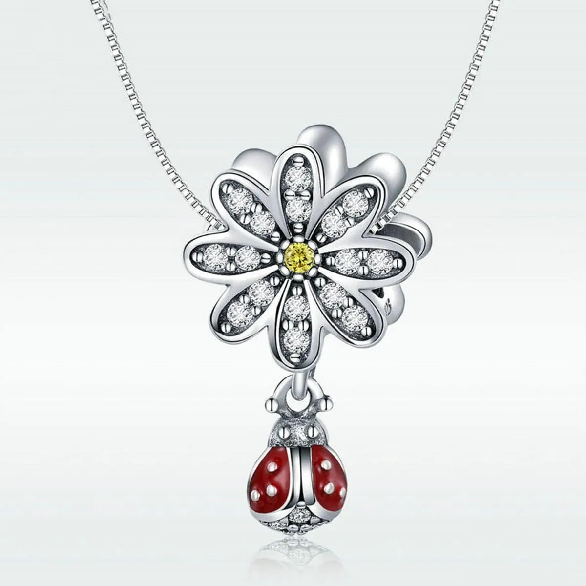 Ladybug Charm 925 Sterling Silver Bee Charm Beetle Charm Spider Charm Giraffee Butterfly Animal Charm Jewelry Birthday Festival Charm for Pandora Charm Bracelet