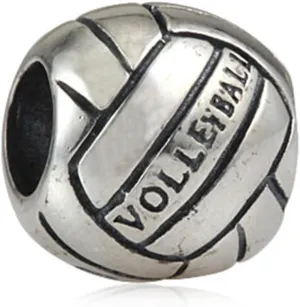 Lamoony Charm Sterling Silver Volleyball Charm for Pandora Bracelet (A)