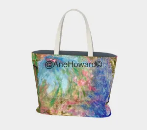 Large all cotton tote bag peaceful chaos