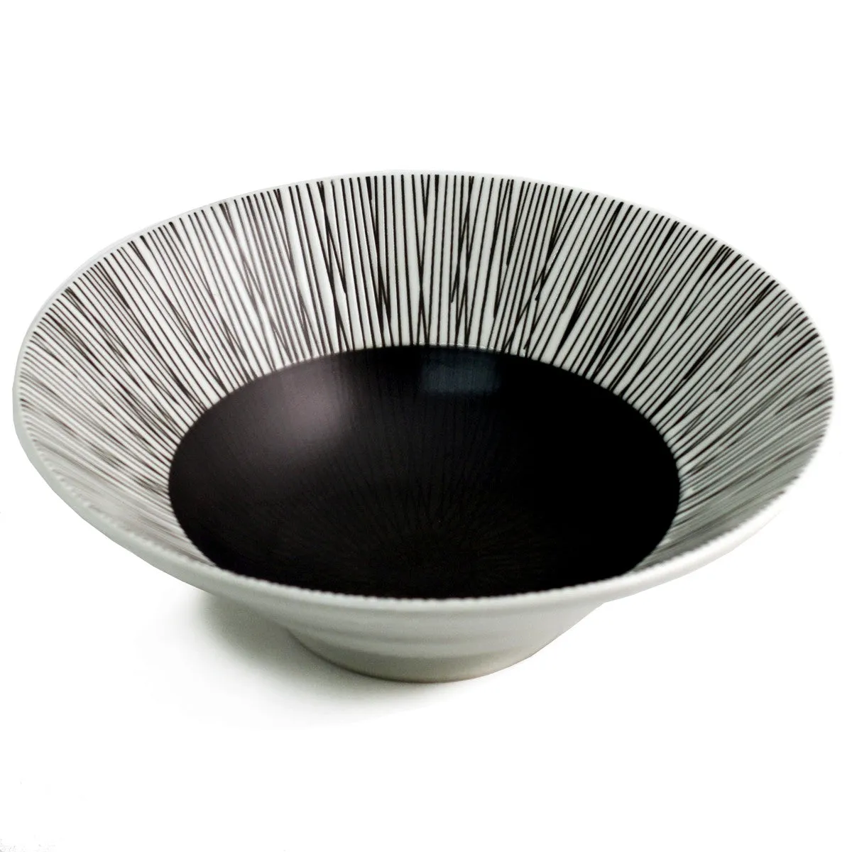 Large Black & White Bowl 45 fl oz / 9.45" dia