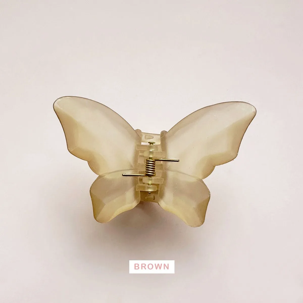 Large Frosted Butterfly Hair Claw Clips