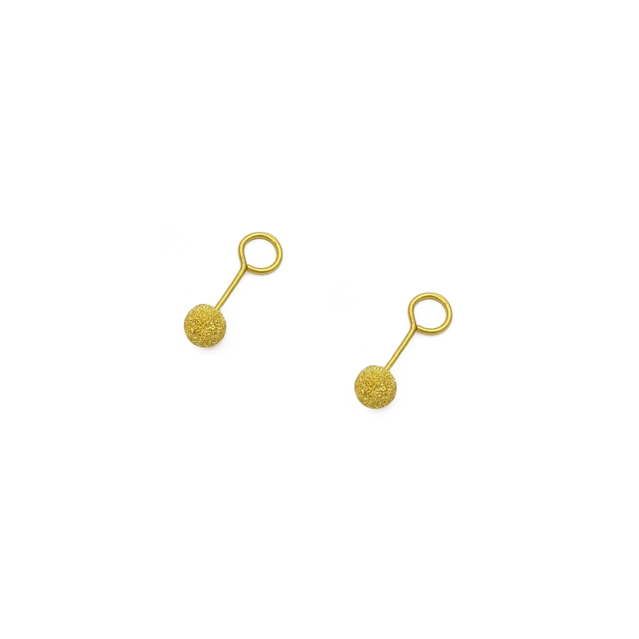 Laser-Cut Ball Twistable Earring (24K)