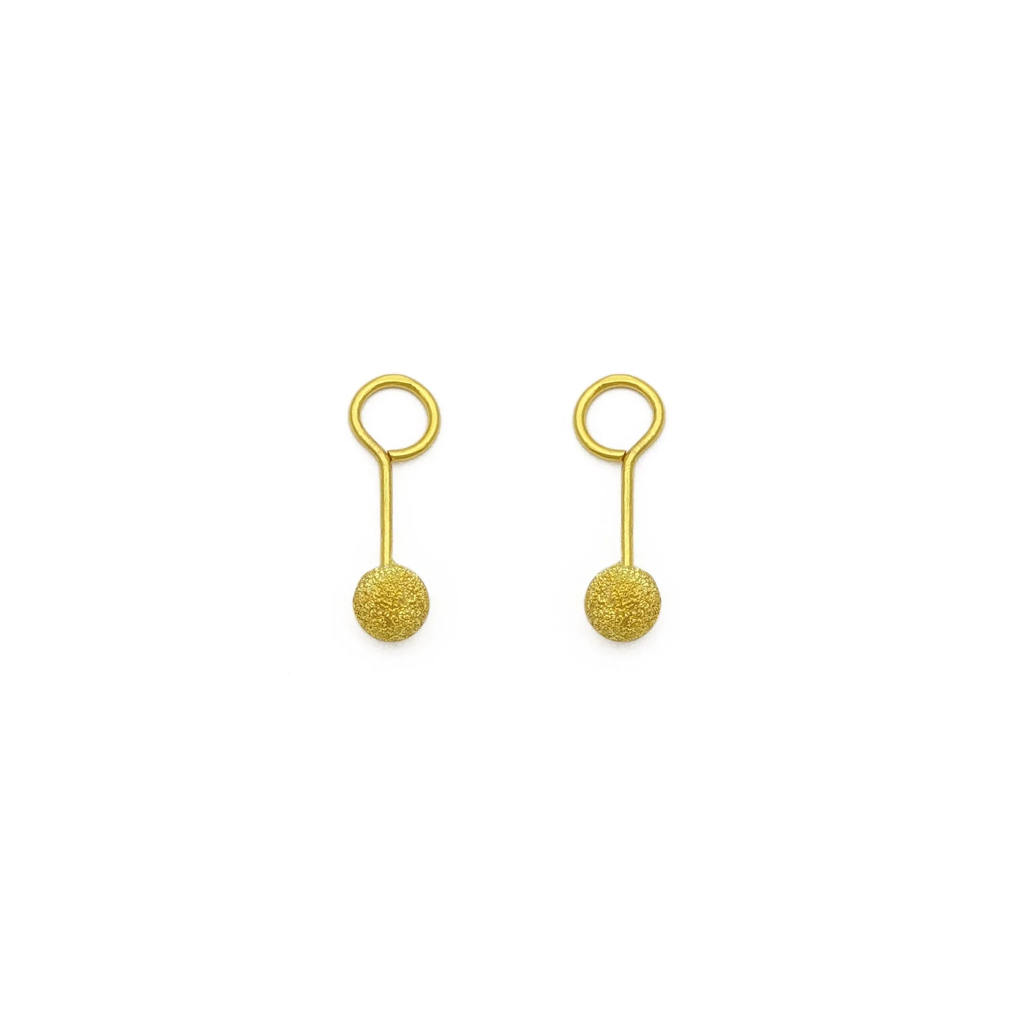 Laser-Cut Ball Twistable Earring (24K)