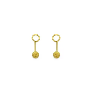 Laser-Cut Ball Twistable Earring (24K)