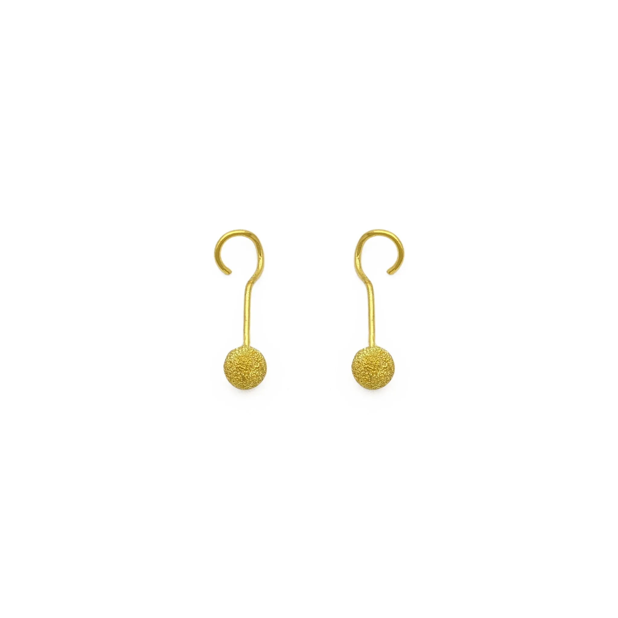 Laser-Cut Ball Twistable Earring (24K)