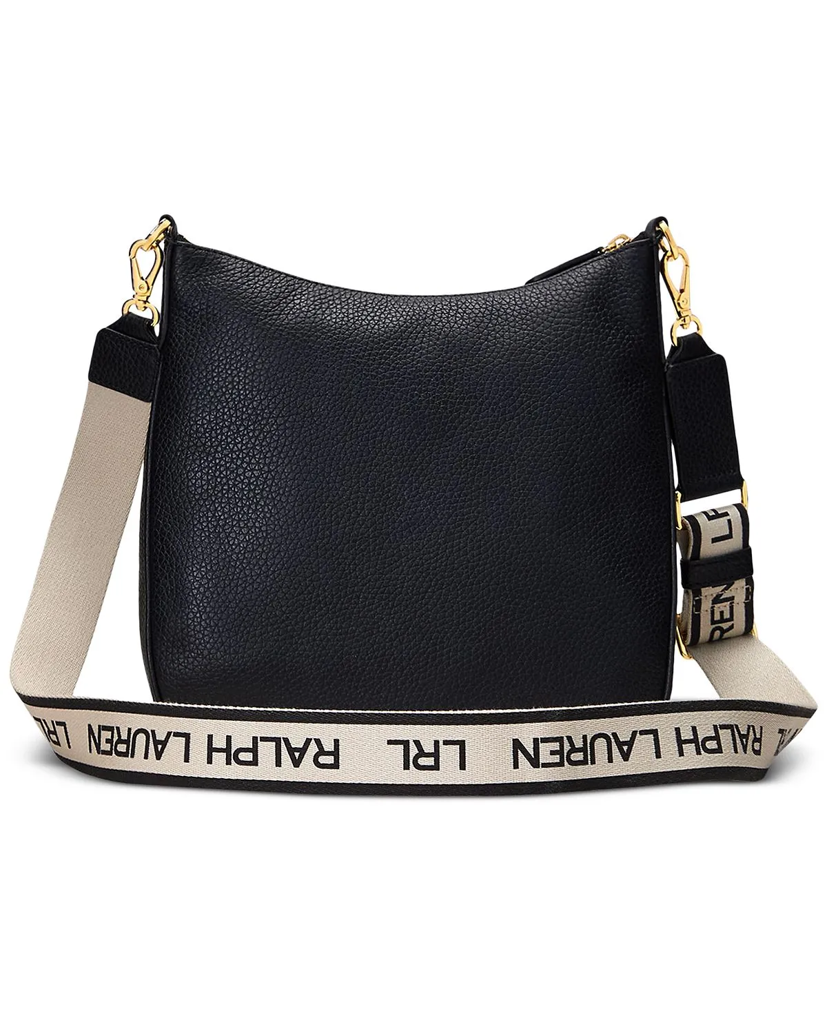 Lauren Ralph Lauren Pebbled Leather Cameryn Small Shoulder Bag, Black
