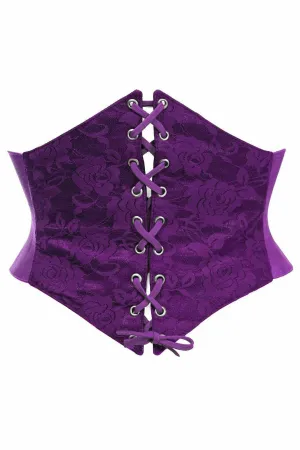 Lavish Plum Lace Corset Belt Cincher