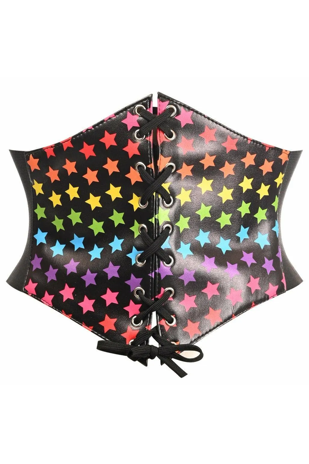 Lavish Rainbow Stars Lace-Up Corset Belt Cincher