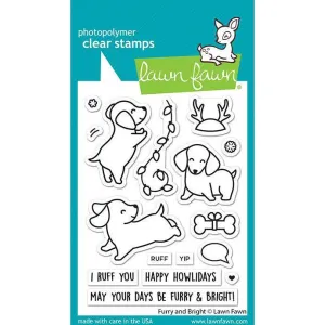 Lawn Fawn - Clear Stamps - Furry And Bright