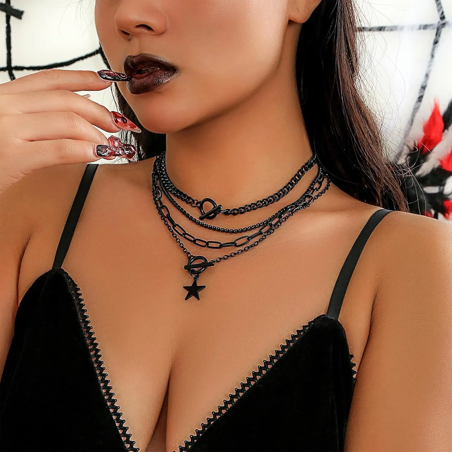 Layered Gold Necklaces for Women Chunky Gold Necklace Gold Stacked Necklaces Choker Heart Pendant Toggle Clasp Necklace Retro Coin Medallion Pendant Paperclip Chain Necklace Dainty Cuban Chain Toggle Clasp Jewelry Gifts