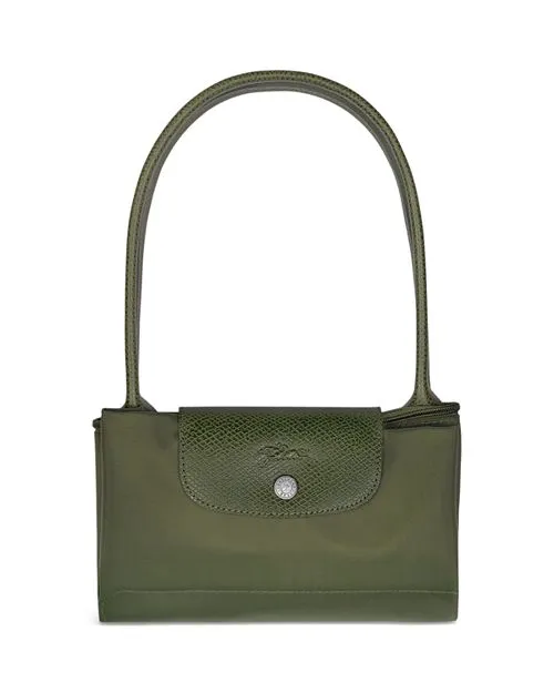 Le Pliage Medium Green Shoulder Bag Made from Longchamp Recycled Material , color Green