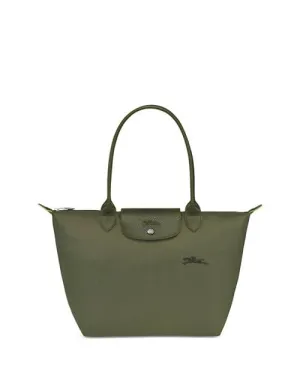 Le Pliage Medium Green Shoulder Bag Made from Longchamp Recycled Material , color Green