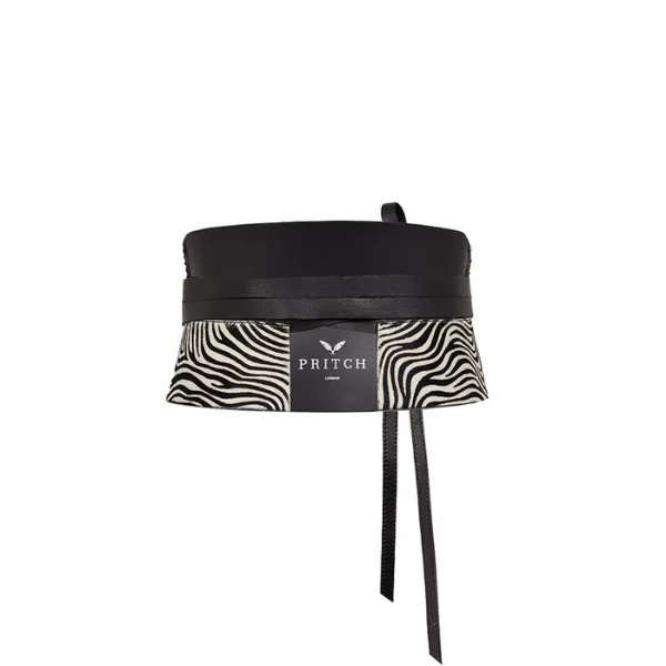 Leather Obi Corset Belt - Zebra