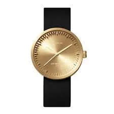 Leff Amsterdam D38 with Leather Strap Tube Watch