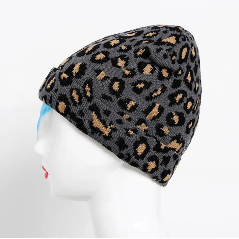 Leopard Print Slim and Fit Winter Beanie